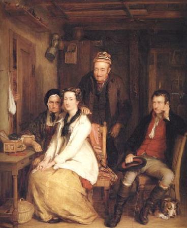 Sir David Wilkie The Refusal from Burns's Song of 'Duncan Gray' Norge oil painting art